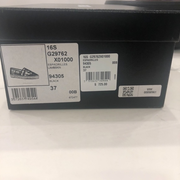 100% AUTHENTIC CHANEL ESPADRILLES BLACK SIZE 7 - Authentic - Picture 4 of 6